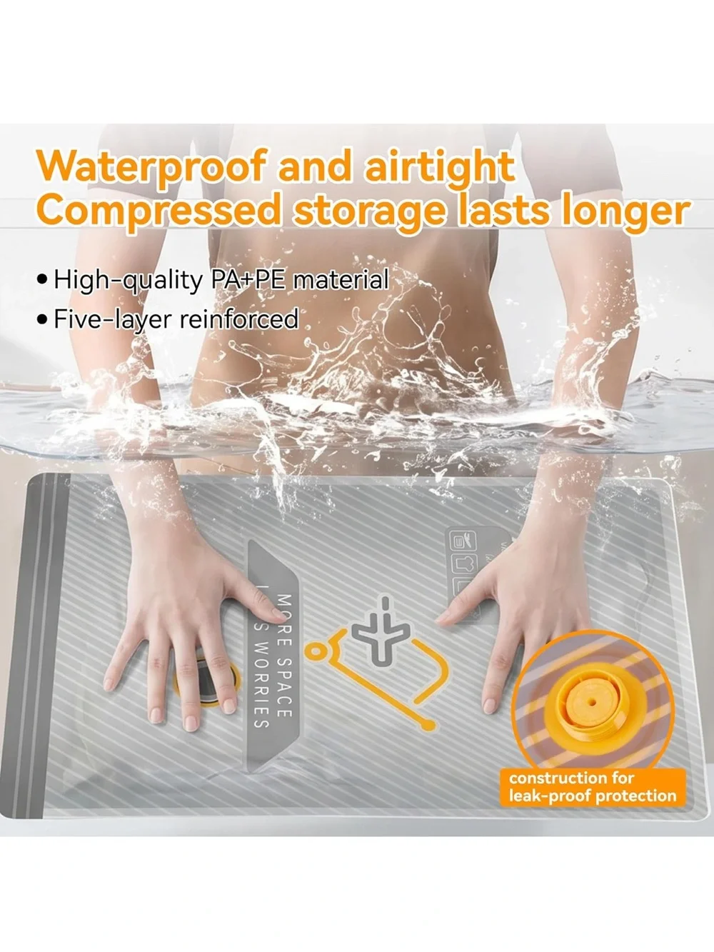 15-pack vacuum bags for travel with wireless rechargeable pump carry on size